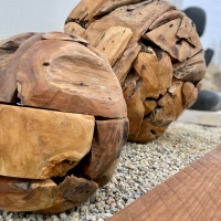 sphère bois déco roche pierre aquitaine